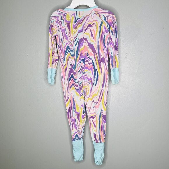Little Sleepies Pink Marble Swirl Zippy 3-6 Month Girls OOS HTF Bamboo - Picture 6 of 6